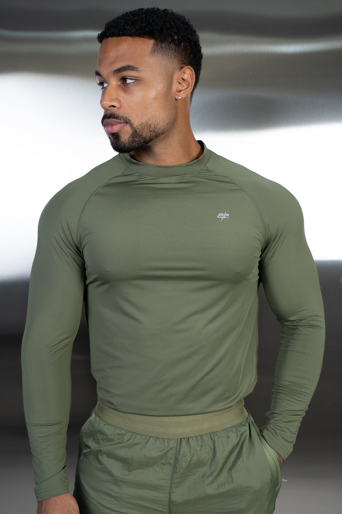 Stride Long Sleeve Training T-Shirt - Olive
