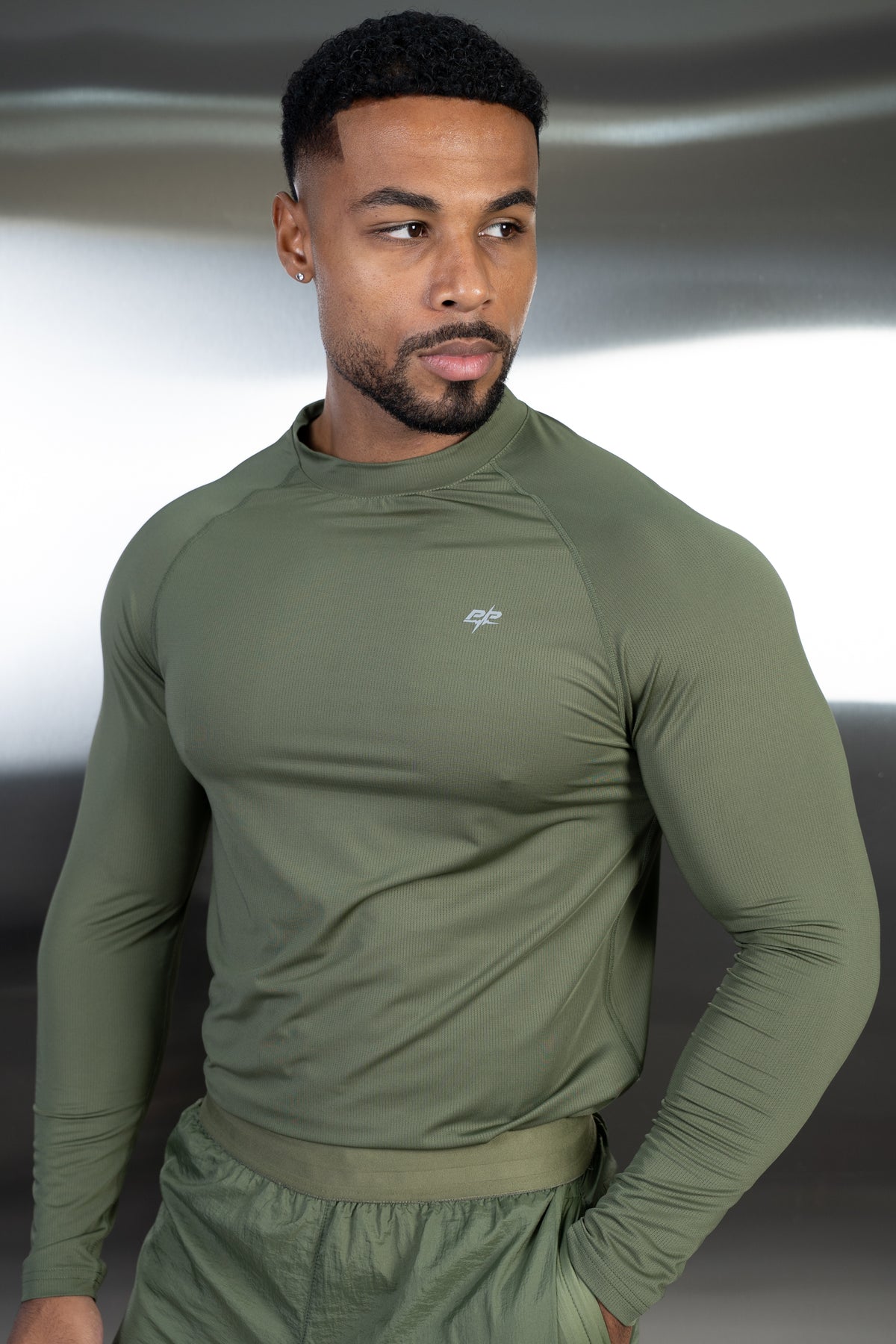 Stride Long Sleeve Training T-Shirt - Olive