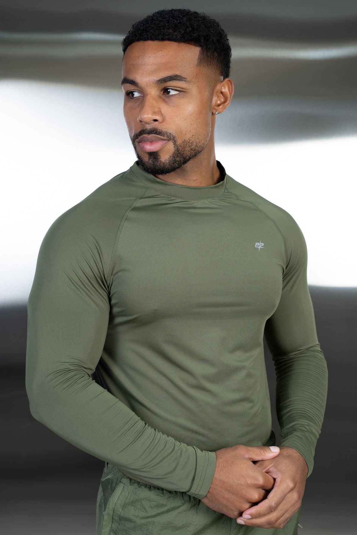 Stride Long Sleeve Training T-Shirt - Olive