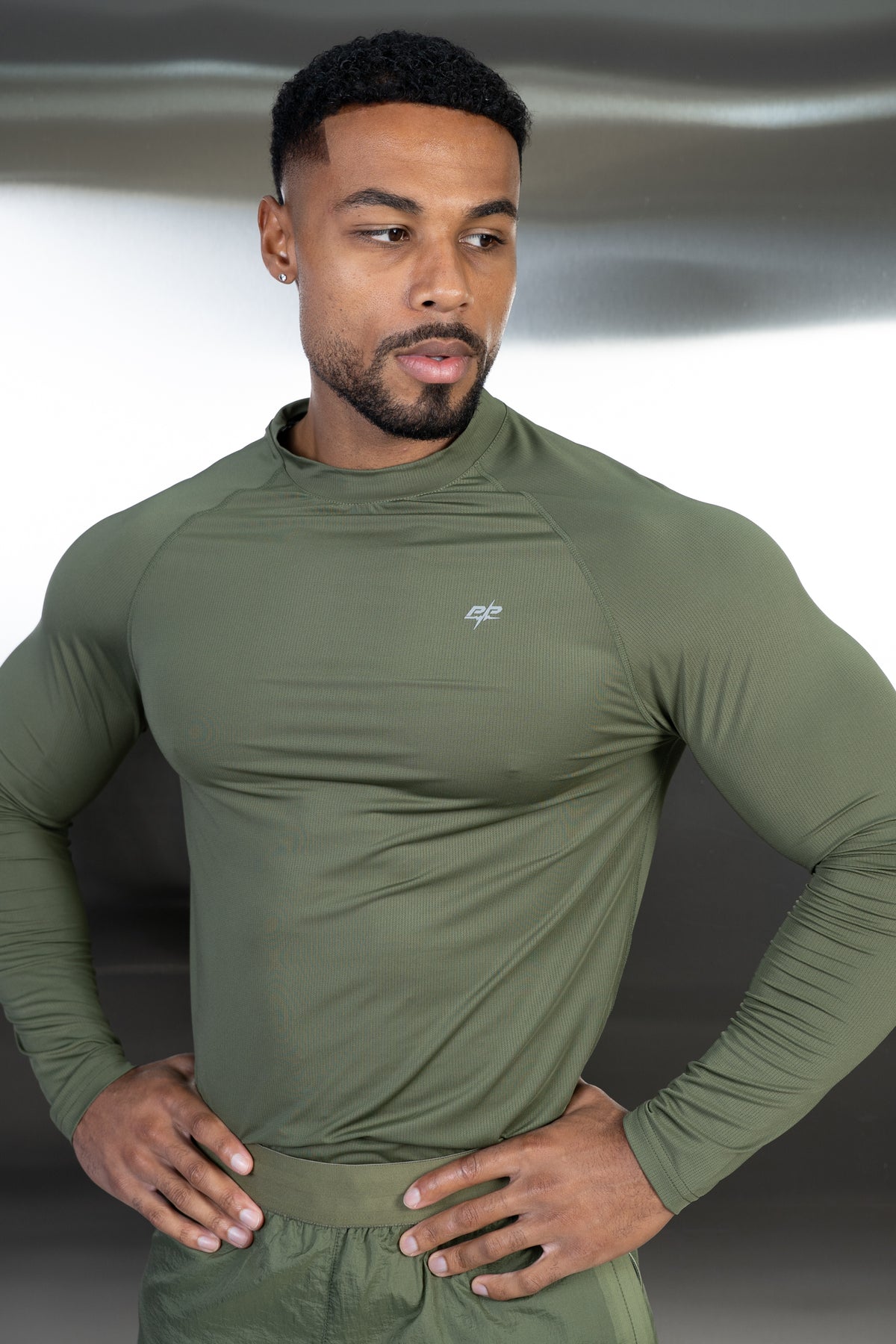 Stride Long Sleeve Training T-Shirt - Olive