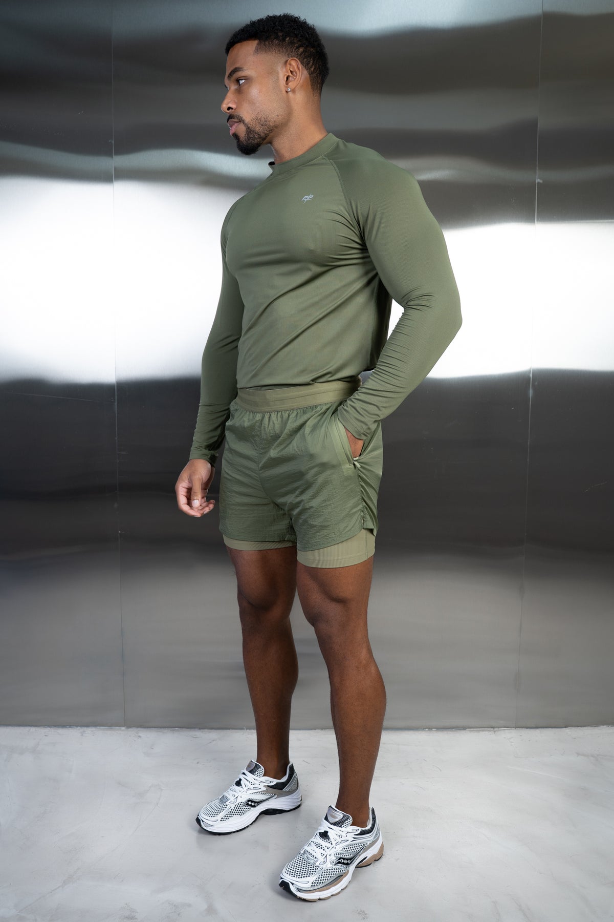 Stride 2-IN-1 Translucent Short - Olive