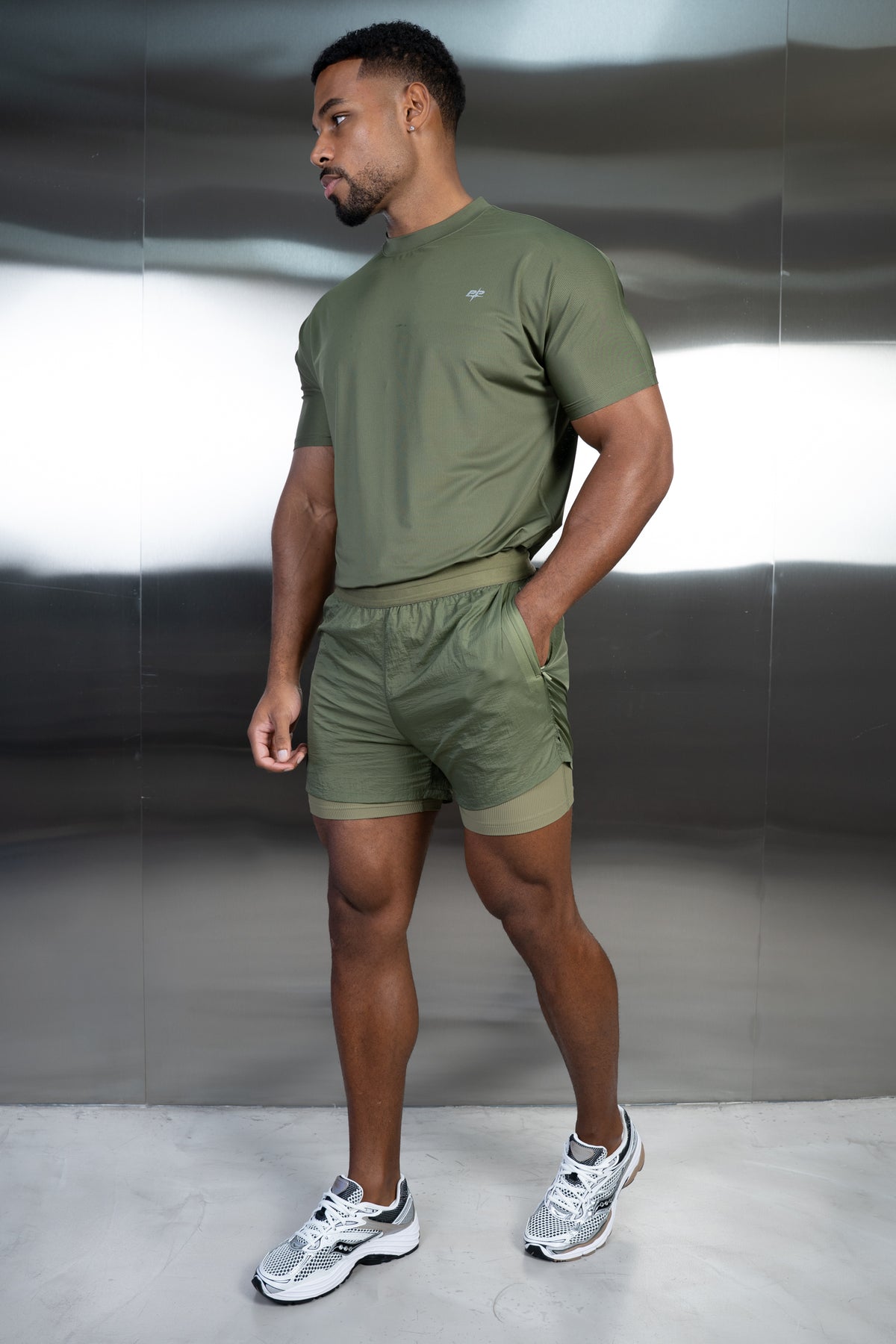 Stride 2-IN-1 Translucent Short - Olive