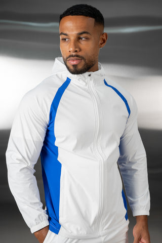 Synergy Technical Windbreaker Jacket - White/Royal Blue