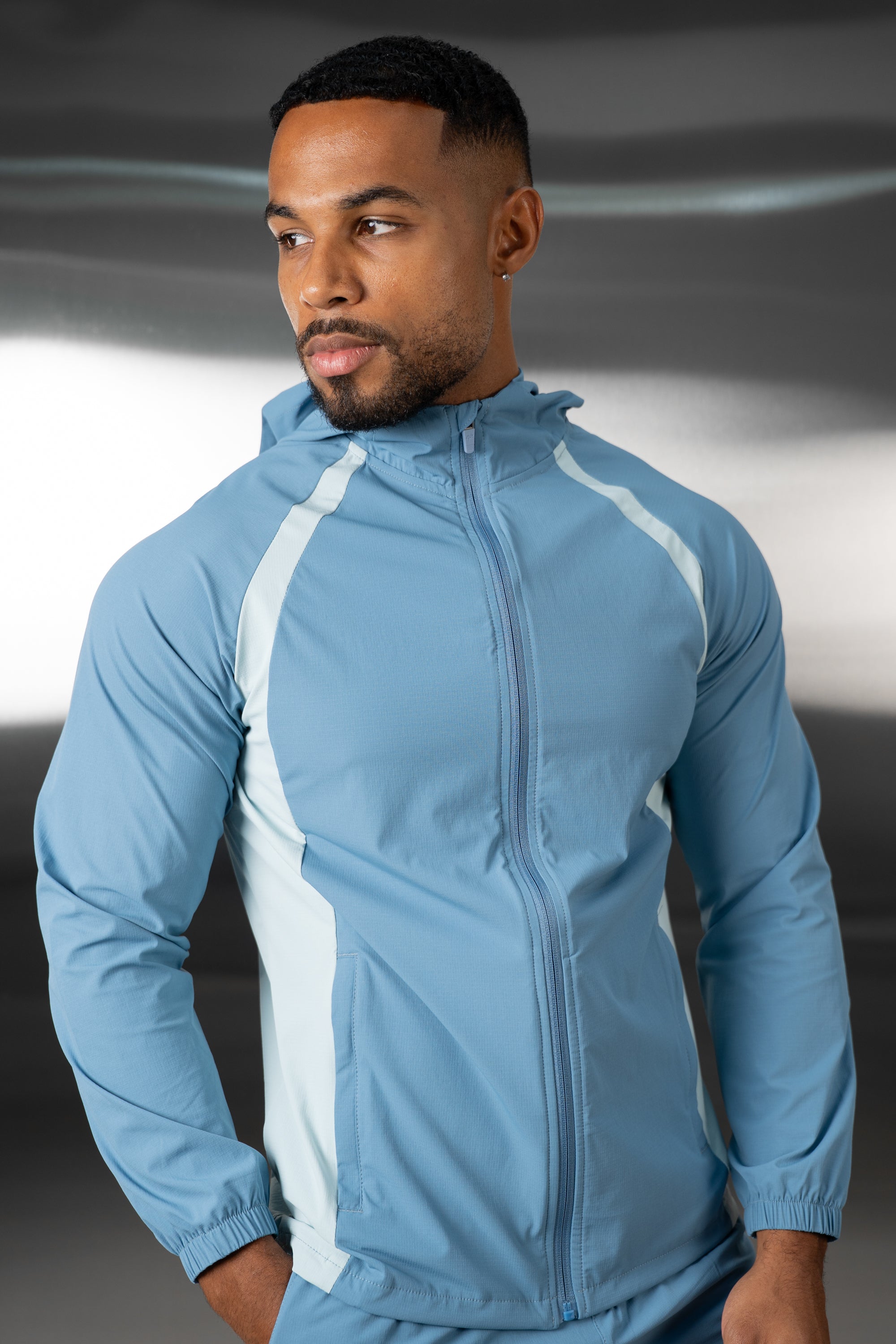 Synergy Technical Windbreaker Jacket - Pale Blue
