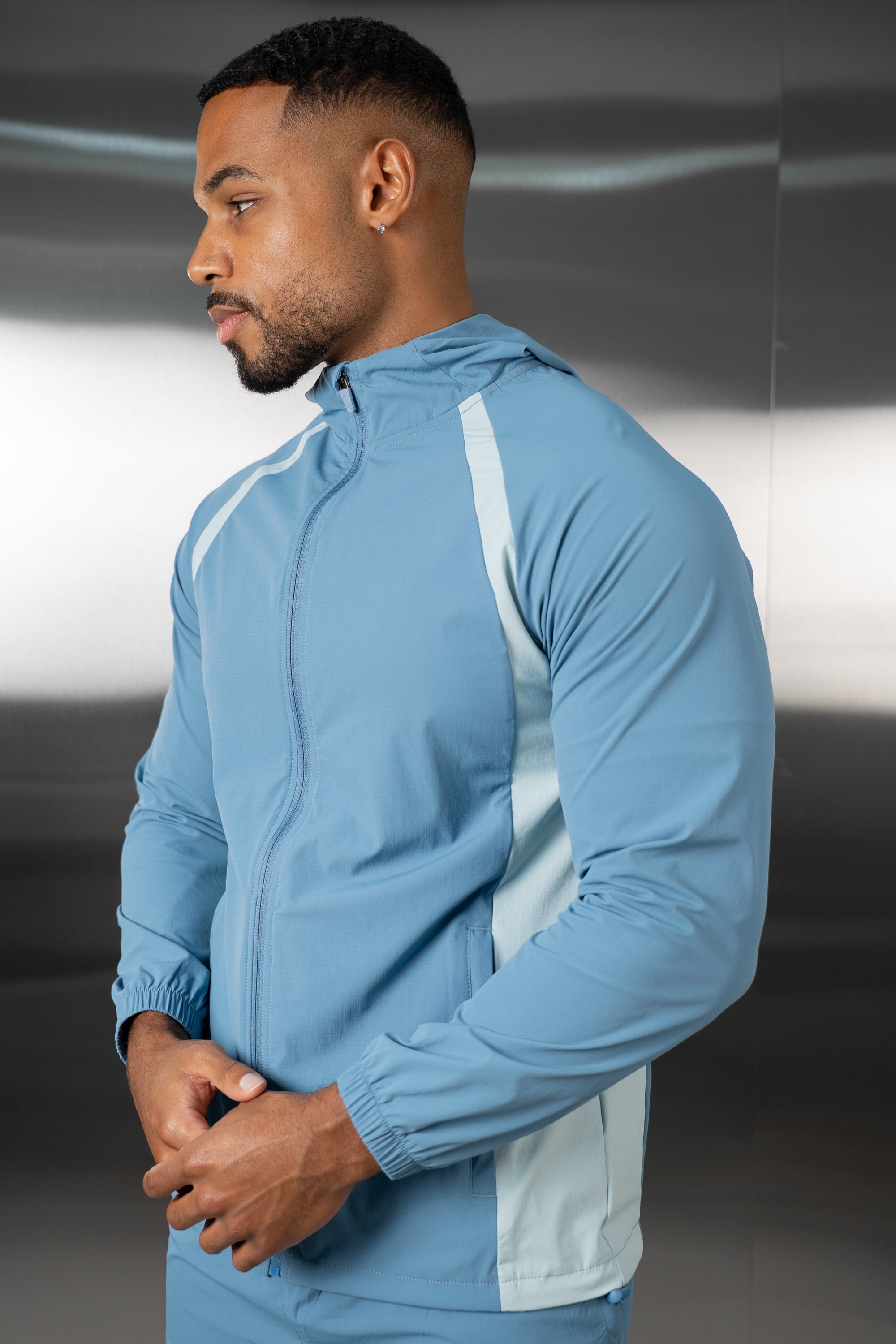 Synergy Technical Windbreaker Jacket - Pale Blue