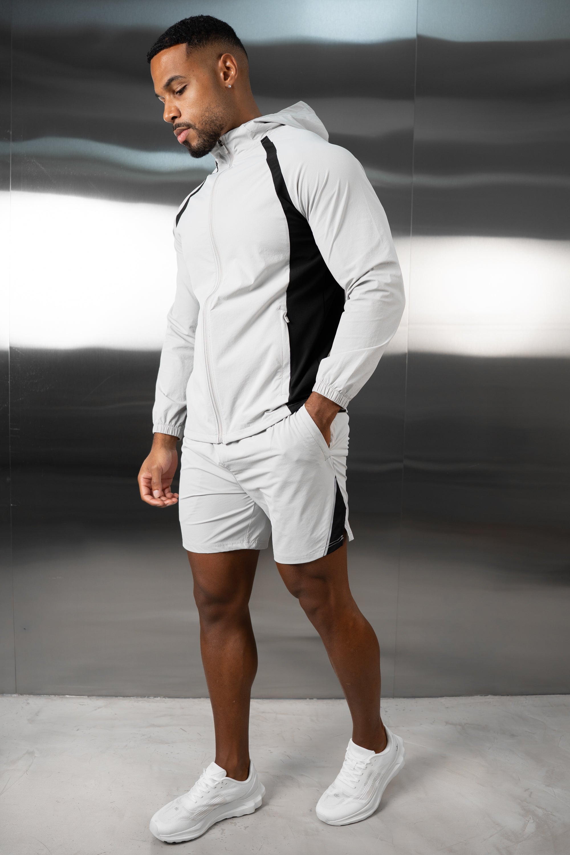 Synergy Technical Windbreaker Jacket - Grey/Black