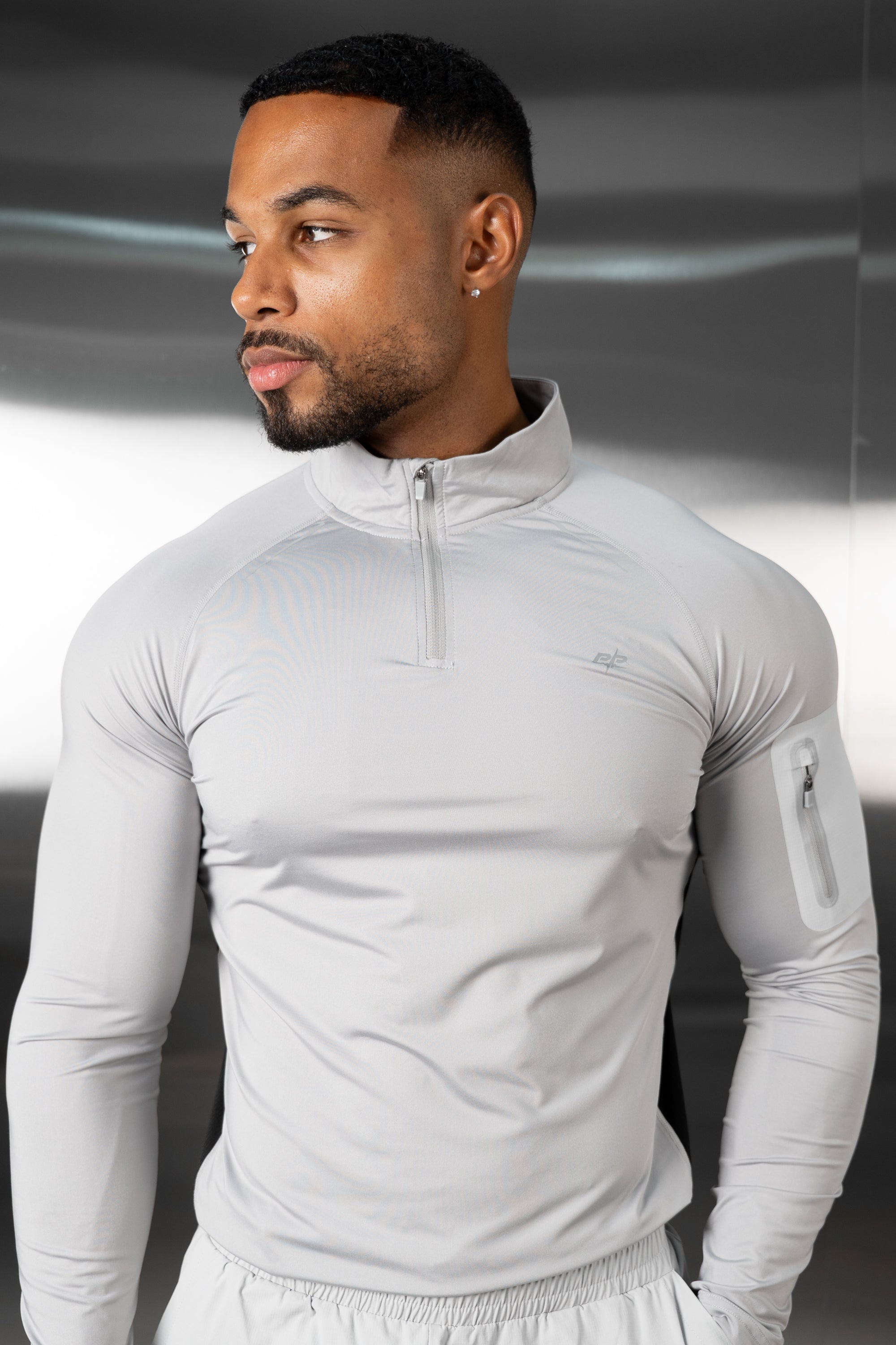 Synergy Quarter Zip Training Top - Grey/Black