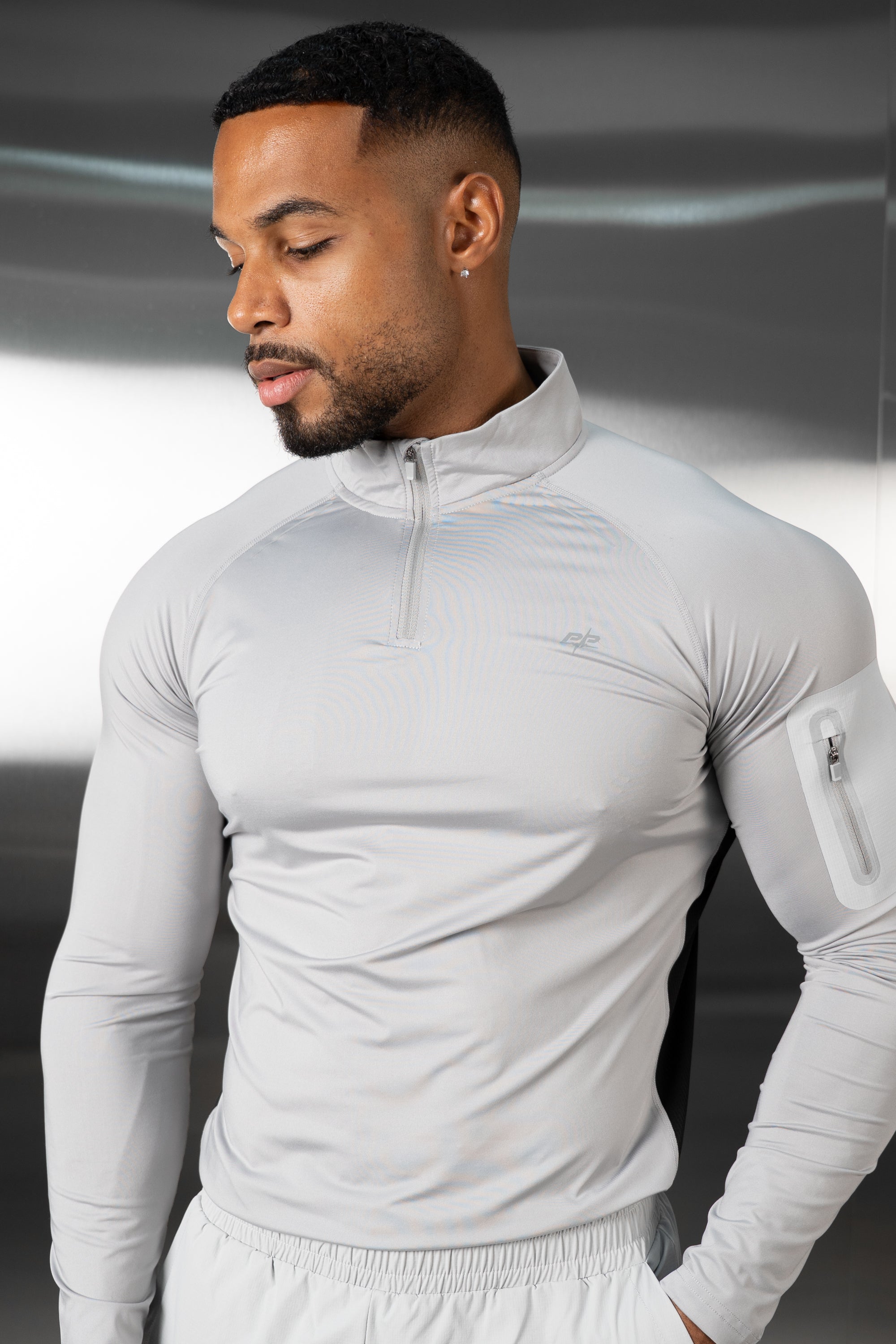 Synergy Quarter Zip Training Top - Grey/Black