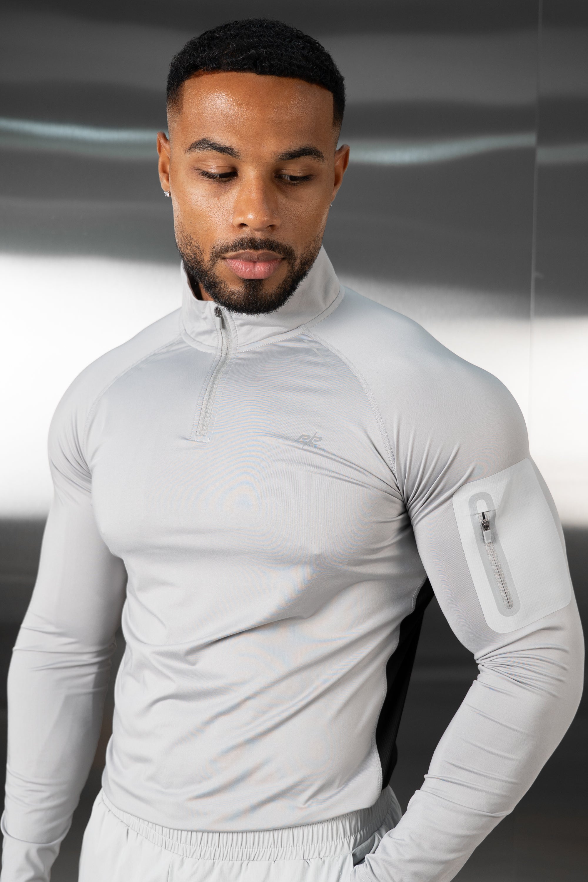 Synergy Quarter Zip Training Top - Grey/Black