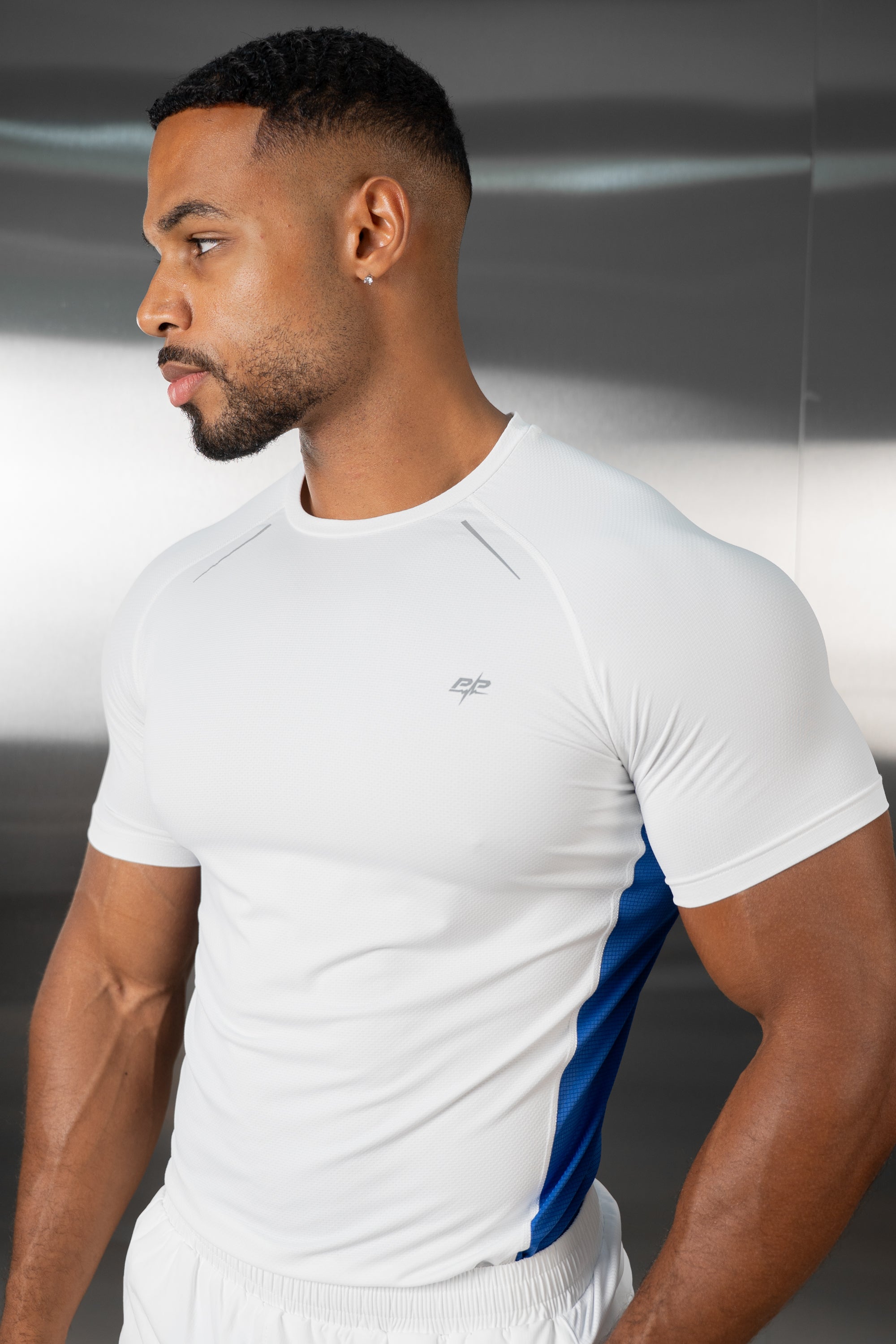 Synergy Training T-Shirt - White/Royal Blue