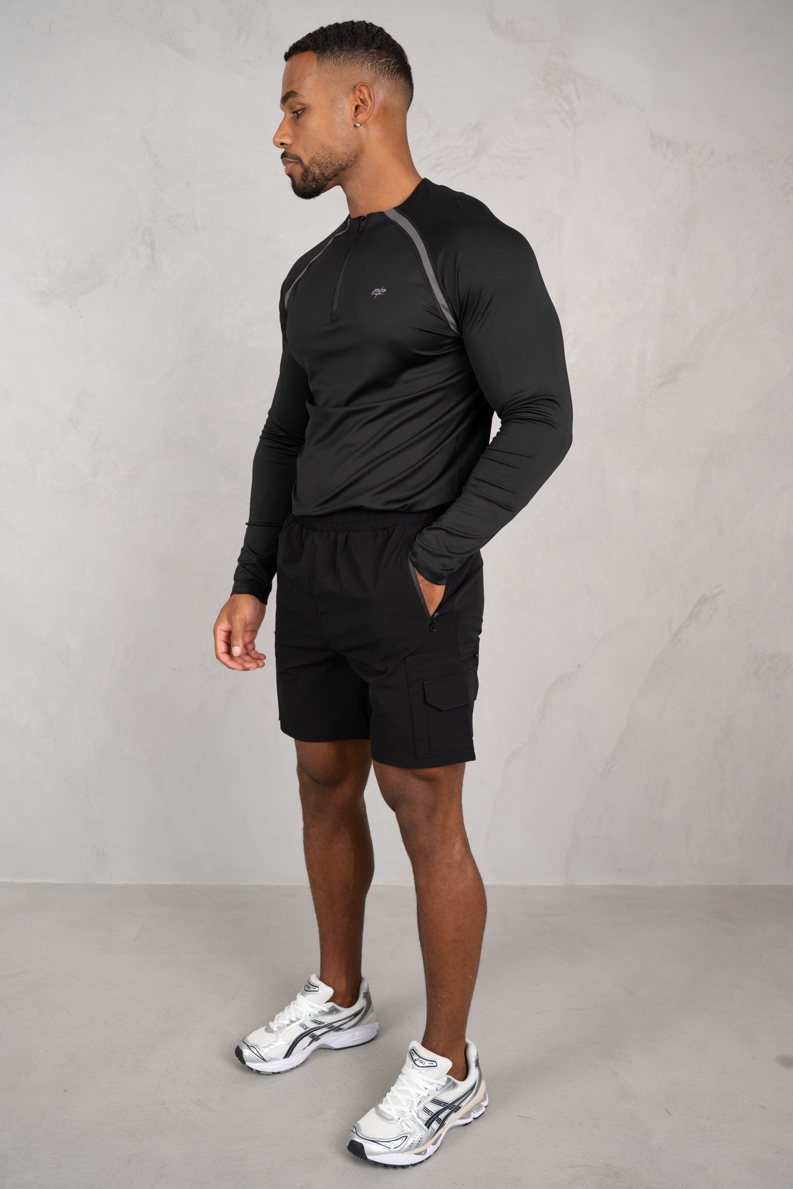 Vector Training Collarless Quarter Zip - Black