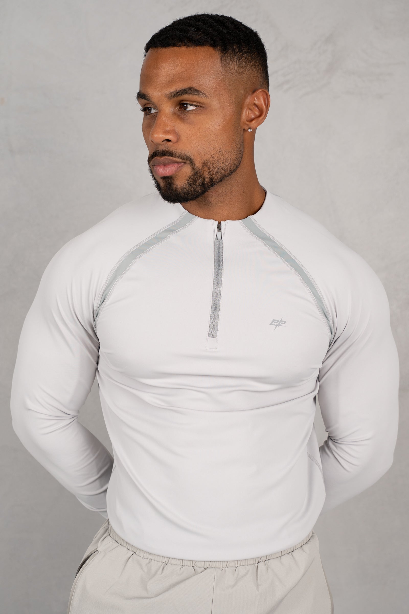 Vector Training Collarless Quarter Zip - Grey