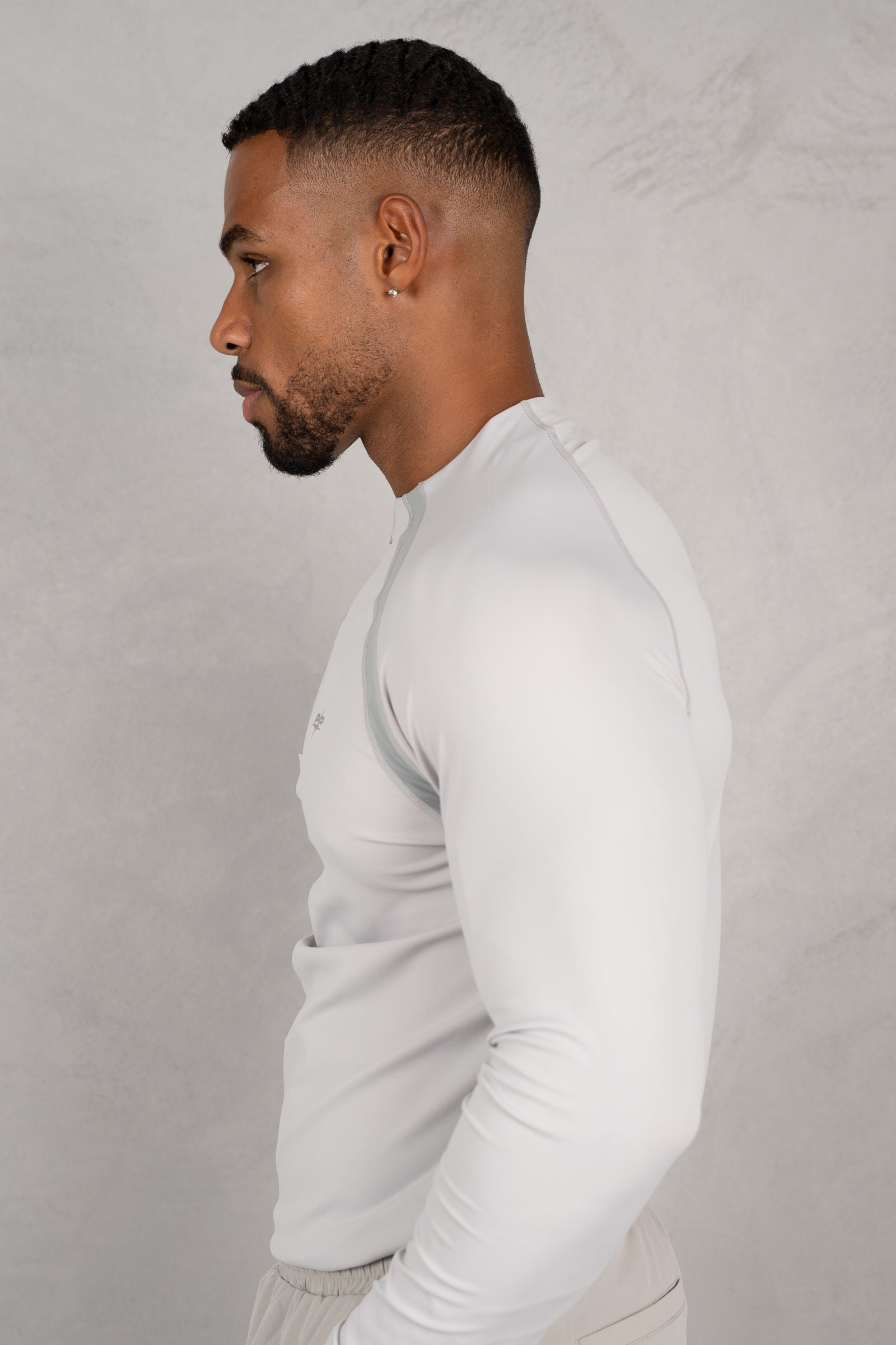Vector Training Collarless Quarter Zip - Grey