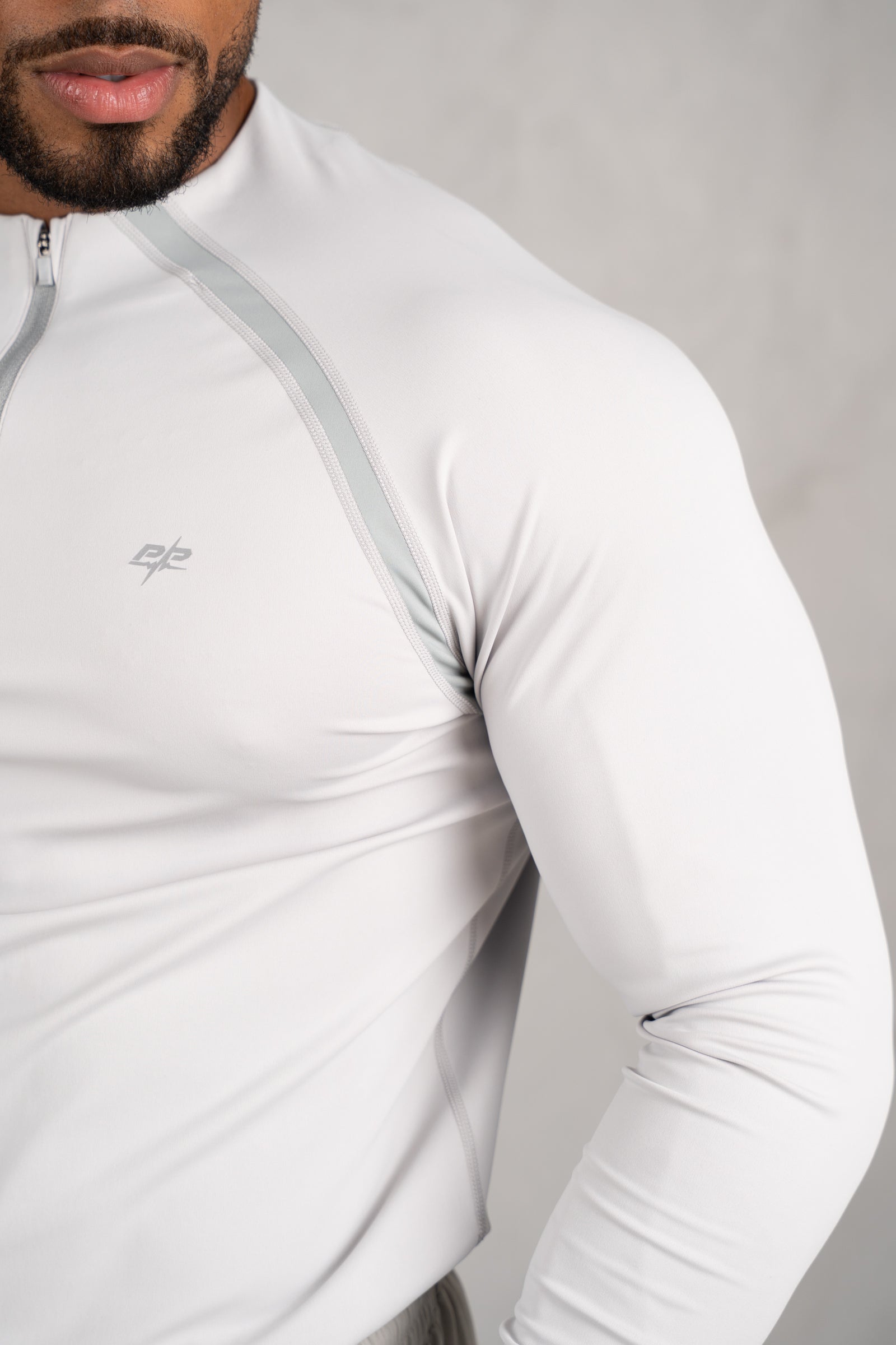 Vector Training Collarless Quarter Zip - Grey