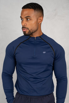 Vector Training Collarless Quarter Zip - Navy